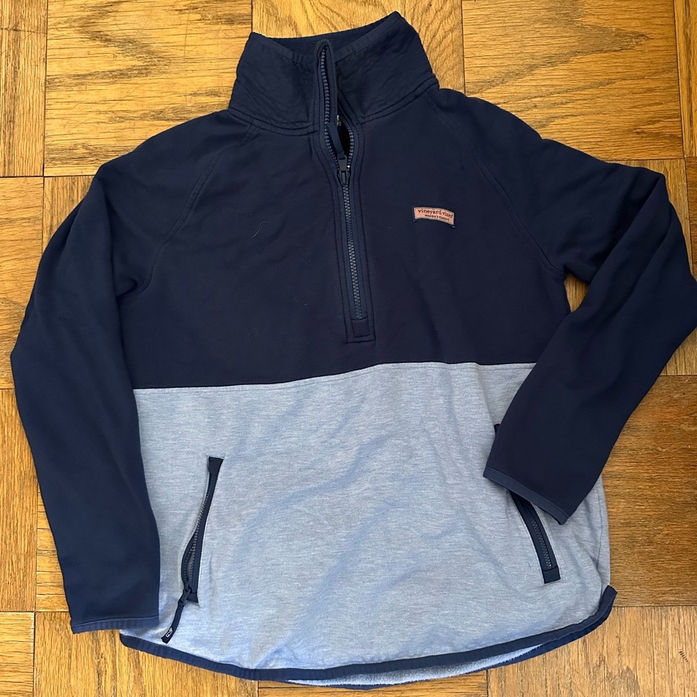 Vineyard Vines oversized colorblock half-zip fleece sweatshirt